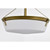  Satco 60-7752 Natural Brass Semi Flush-Mount Light with Etched White Glass 
