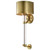  Satco 60-7757 Natural Brass Wall Sconce Light with Metal Shade 