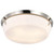  Satco 60-7761 Brushed Nickel Flush-Mount Light with Etched White Glass 