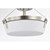 Satco 60-7763 Brushed Nickel Semi Flush-Mount Light with Etched White Glass 