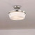  Satco 60-7763 Brushed Nickel Semi Flush-Mount Light with Etched White Glass 