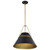  Satco 60-7768 Matte Black and Natural Brass Pendant Light 