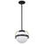  Satco 60-7773 Matte Black  Pendant Light with White Opal Glass 