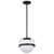  Satco 60-7773 Matte Black  Pendant Light with White Opal Glass 