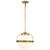  Satco 60-7784 Natural Brass Pendant Light with White Opal Glass 