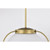  Satco 60-7785 Natural Brass Pendant Light with White Opal Glass 