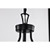  Satco 60-7800 Matte Black Pendant Light with Clear Seeded Glass 