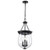  Satco 60-7800 Matte Black Pendant Light with Clear Seeded Glass 