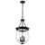  Satco 60-7800 Matte Black Pendant Light with Clear Seeded Glass 