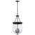  Satco 60-7800 Matte Black Pendant Light with Clear Seeded Glass 