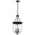  Satco 60-7800 Matte Black Pendant Light with Clear Seeded Glass 