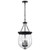  Satco 60-7800 Matte Black Pendant Light with Clear Seeded Glass 