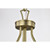  Satco 60-7801 Vintage Brass Pendant Light with Clear Seeded Glass 