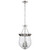  Satco 60-7802 Brushed Nickel Pendant Light with Clear Seeded Glass 