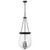  Satco 60-7803 Matte Black Pendant Light with Clear Seeded Glass 