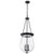  Satco 60-7803 Matte Black Pendant Light with Clear Seeded Glass 