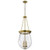  Satco 60-7804 Vintage Brass Pendant Light with Clear Seeded Glass 