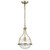  Satco 60-7815 Vintage Brass Pendant Light with Clear Glass 