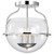  Satco 60-7822  Polished Nickel Semi Flush-Mount Light with Clear Glass 