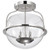  Satco 60-7822  Polished Nickel Semi Flush-Mount Light with Clear Glass 