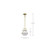  Satco 60-7862 Natural Brass Pendant Light with White Opal Glass 