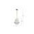  Satco 60-7863 Natural Brass Pendant Light with White Opal Glass 