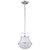  Satco 60-7872 Polished Nickel Pendant Light with White Opal Glass 