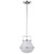  Satco 60-7872 Polished Nickel Pendant Light with White Opal Glass 