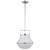  Satco 60-7873 Polished Nickel Pendant Light with White Opal Glass 