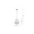  Satco 60-7873 Polished Nickel Pendant Light with White Opal Glass 