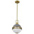  Satco 60-7875 Matte Gray Pendant Light with Etched Opal Glass 