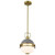  Satco 60-7875 Matte Gray Pendant Light with Etched Opal Glass 