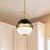  Satco 60-7876 Matte Black Pendant Light with Etched Opal Glass 