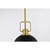  Satco 60-7876 Matte Black Pendant Light with Etched Opal Glass 