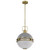  Satco 60-7877 Matte Gray Pendant Light with Etched Opal Glass 