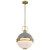  Satco 60-7877 Matte Gray Pendant Light with Etched Opal Glass 