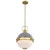  Satco 60-7877 Matte Gray Pendant Light with Etched Opal Glass 