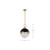  Satco 60-7878 Matte Black Pendant Light with Etched Opal Glass 