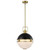  Satco 60-7878 Matte Black Pendant Light with Etched Opal Glass 