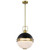  Satco 60-7878 Matte Black Pendant Light with Etched Opal Glass 