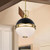  Satco 60-7878 Matte Black Pendant Light with Etched Opal Glass 