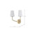  Satco 60-7882 Vintage Brass Wall Sconce Light with Etched White Opal Glass 