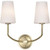  Satco 60-7882 Vintage Brass Wall Sconce Light with Etched White Opal Glass 