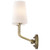  Satco 60-7882 Vintage Brass Wall Sconce Light with Etched White Opal Glass 