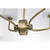  Satco 60-7884 Vintage Brass Chandelier Light with Etched White Opal Glass 
