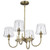  Satco 60-7885 Vintage Brass Chandelier Light with Clear Glass 