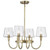 Satco 60-7885 Vintage Brass Chandelier Light with Clear Glass 