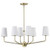  Satco 60-7886 Vintage Brass Pendant Light with Etched White Opal Glass 