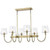  Satco 60-7887 Vintage Brass Pendant Light with Clear Glass 