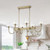  Satco 60-7887 Vintage Brass Pendant Light with Clear Glass 